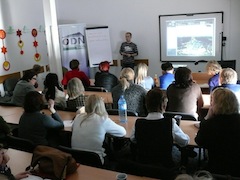 Warsztaty dla nauczycieli w warmisko-mazurskim Orodku Doskonalenia Nauczycieli w Elblgu.